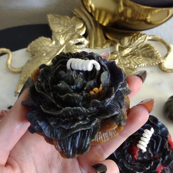 Custom Flower Beeswax Candle Aromatherapy Set w/ Diffuser, Potpourri & Crystal - Picture 7 of 16